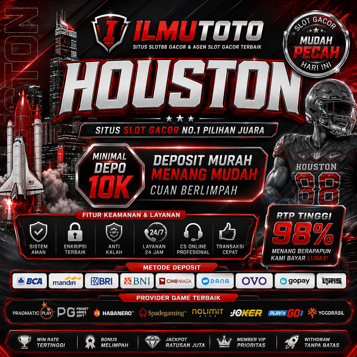 ILMUTOTO : Houston Situs Slot88 Gacor & Agen Slot Gacor Terpercaya Mudah Jackpot Hari Ini